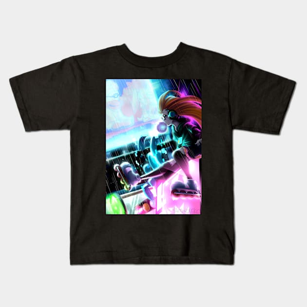 Zoe Cyberpop Kids T-Shirt by Yamikoneko